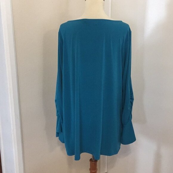 1X Susan Graver Blouse EE32 4883 - Picture 3 of 5